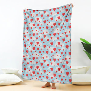 Red Heart Balloon Pattern Print Blanket