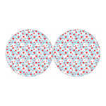 Red Heart Balloon Pattern Print Car Coasters