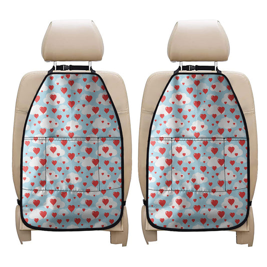 Red Heart Balloon Pattern Print Car Seat Organizers