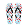 Red Heart Balloon Pattern Print Flip Flops