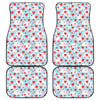 Red Heart Balloon Pattern Print Front and Back Car Floor Mats