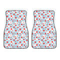 Red Heart Balloon Pattern Print Front Car Floor Mats