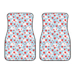 Red Heart Balloon Pattern Print Front Car Floor Mats