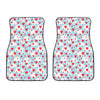 Red Heart Balloon Pattern Print Front Car Floor Mats