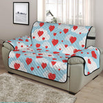 Red Heart Balloon Pattern Print Half Sofa Protector