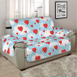 Red Heart Balloon Pattern Print Half Sofa Protector