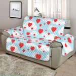 Red Heart Balloon Pattern Print Half Sofa Protector