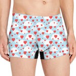 Red Heart Balloon Pattern Print Men's Boxer Briefs