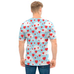 Red Heart Balloon Pattern Print Men's T-Shirt