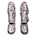 Red Heart Balloon Pattern Print Muay Thai Shin Guards