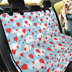 Red Heart Balloon Pattern Print Pet Car Back Seat Cover