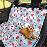 Red Heart Balloon Pattern Print Pet Car Back Seat Cover