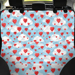 Red Heart Balloon Pattern Print Pet Car Back Seat Cover