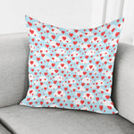 Red Heart Balloon Pattern Print Pillow Cover