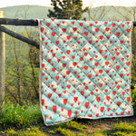 Red Heart Balloon Pattern Print Quilt