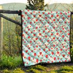 Red Heart Balloon Pattern Print Quilt