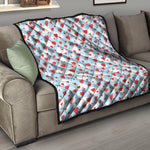 Red Heart Balloon Pattern Print Quilt