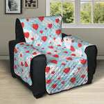 Red Heart Balloon Pattern Print Recliner Protector