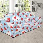 Red Heart Balloon Pattern Print Sofa Slipcover