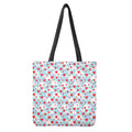 Red Heart Balloon Pattern Print Tote Bag