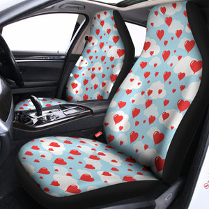 Red Heart Balloon Pattern Print Universal Fit Car Seat Covers