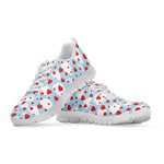 Red Heart Balloon Pattern Print White Sneakers