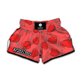 Red Heart Lollipop Pattern Print Muay Thai Boxing Shorts