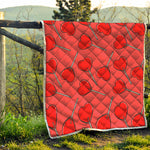 Red Heart Lollipop Pattern Print Quilt
