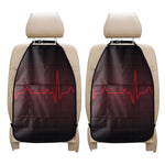 Red Heartbeat Print Car Seat Organizers