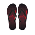 Red Heartbeat Print Flip Flops