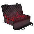 Red Heartbeat Print Pet Car Back Seat Cover