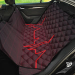 Red Heartbeat Print Pet Car Back Seat Cover