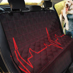 Red Heartbeat Print Pet Car Back Seat Cover
