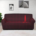 Red Heartbeat Print Sofa Cover