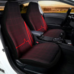 Red Heartbeat Print Universal Fit Car Seat Covers
