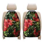 Red Hibiscus Flowers Print Car Seat Organizers