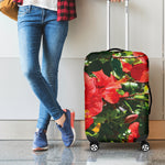 Red Hibiscus Flowers Print Luggage Cover