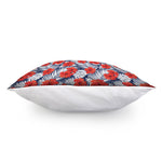 Red Hibiscus Tropical Pattern Print Pillow Cover