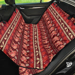 Red Indian Elephant Pattern Print Pet Car Back Seat Cover