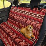 Red Indian Elephant Pattern Print Pet Car Back Seat Cover
