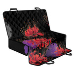 Red Japanese Amaryllis Pattern Print Pet Car Back Seat Cover