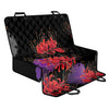 Red Japanese Amaryllis Pattern Print Pet Car Back Seat Cover