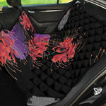 Red Japanese Amaryllis Pattern Print Pet Car Back Seat Cover