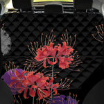 Red Japanese Amaryllis Pattern Print Pet Car Back Seat Cover