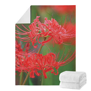 Red Japanese Amaryllis Print Blanket