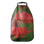 Red Japanese Amaryllis Print Car Seat Organizers