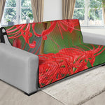 Red Japanese Amaryllis Print Futon Protector