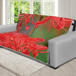 Red Japanese Amaryllis Print Futon Protector