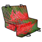 Red Japanese Amaryllis Print Pet Car Back Seat Cover