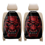 Red Japanese Demon Mask Print Car Seat Organizers